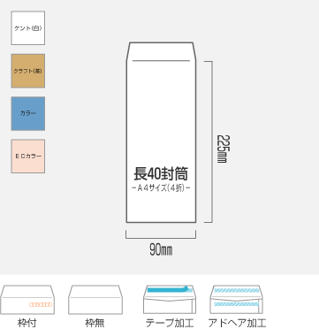 長40封筒印刷 長形40号テープ付の作成 Jim封筒 印刷込で低価格 長40封筒印刷 長形40号テープ付の作成 Jim封筒 印刷込で低価格